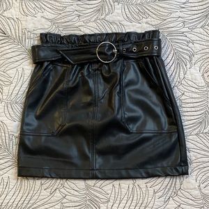 Faux leather skirt